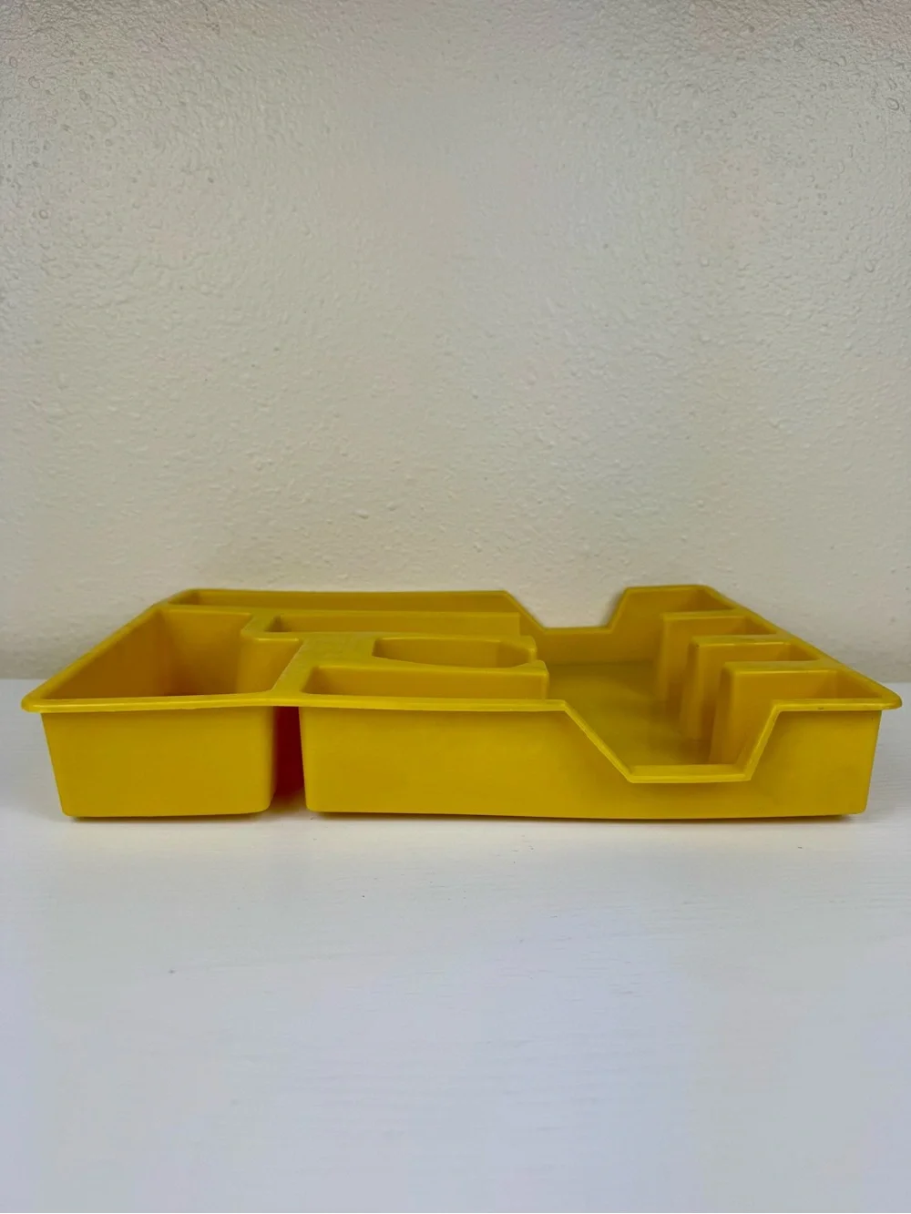 Vintage Loma Yellow Flatware Silverware Plastic Drawer Organizer Tray MCM Retro
